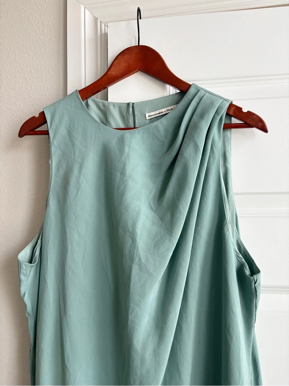 Abercrombie & Fitch Sleeveless high neck Mint green blue Maxi long Dress